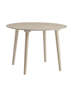 Runder Holz-Esstisch Jolina in Beige, Ø 106 cm, Ø 106 x H 76 cm
