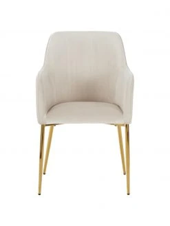 Westwing Collection Samt-Armlehnstuhl Ava in Beige, B 57 x T 63 cm 11 Westwing Collection Samt-Armlehnstuhl Ava in Beige, B 57 x T 63 cm -Esszimmer Verkäufe Samt Armlehnstuhl Ava in Beige 3