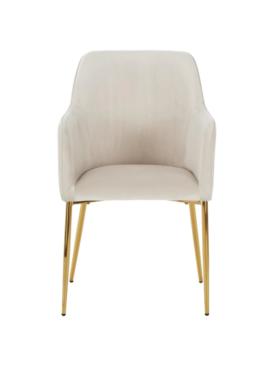 Westwing Collection Samt-Armlehnstuhl Ava in Beige, B 57 x T 63 cm 6 Westwing Collection Samt-Armlehnstuhl Ava in Beige, B 57 x T 63 cm – Bild 4