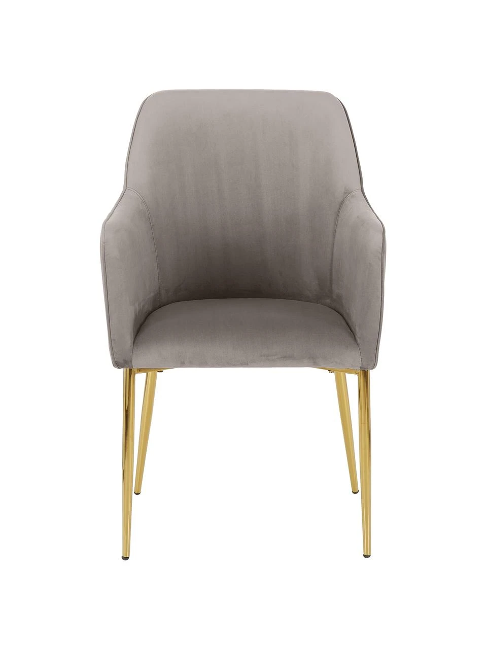 Westwing Collection Samt-Armlehnstuhl Ava in Taupe, B 57 x T 63 cm 6 Westwing Collection Samt-Armlehnstuhl Ava in Taupe, B 57 x T 63 cm – Bild 4