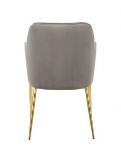 Westwing Collection Samt-Armlehnstuhl Ava in Taupe, B 57 x T 63 cm 13 Westwing Collection Samt-Armlehnstuhl Ava in Taupe, B 57 x T 63 cm -Esszimmer Verkäufe Samt Armlehnstuhl Ava in Taupe 5