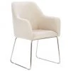 Westwing Collection Samt-Armlehnstuhl Isla in Cremeweiß, B 60 x T 62 cm -Esszimmer Verkäufe Samt Armlehnstuhl Isla in Cremeweiss 6