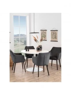 Samt-Armlehnstuhl Nora mit Holzbeinen, B 58 x T 58 cm -Esszimmer Verkäufe Samt Armlehnstuhl Nora mit Holzbeinen 19