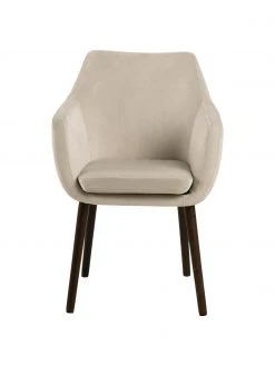 Samt-Armlehnstuhl Nora mit Holzbeinen, B 58 x T 58 cmNur noch wenige verfügbar 11 Samt-Armlehnstuhl Nora mit Holzbeinen, B 58 x T 58 cmNur noch wenige verfügbar -Esszimmer Verkäufe Samt Armlehnstuhl Nora mit Holzbeinen 3