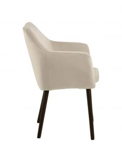 Samt-Armlehnstuhl Nora mit Holzbeinen, B 58 x T 58 cmNur noch wenige verfügbar 12 Samt-Armlehnstuhl Nora mit Holzbeinen, B 58 x T 58 cmNur noch wenige verfügbar -Esszimmer Verkäufe Samt Armlehnstuhl Nora mit Holzbeinen 4