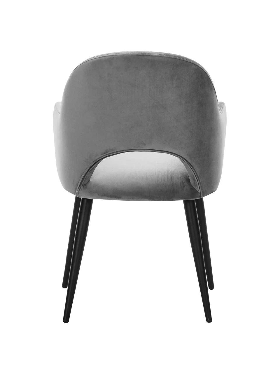 Westwing Collection Samt-Armlehnstuhl Rachel in Grau, B 56 x T 70 cm 8 Westwing Collection Samt-Armlehnstuhl Rachel in Grau, B 56 x T 70 cm – Bild 6
