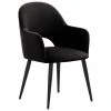 Westwing Collection Samt-Armlehnstuhl Rachel in Schwarz, B 56 x T 70 cm 1 Westwing Collection Samt-Armlehnstuhl Rachel in Schwarz, B 56 x T 70 cm -Esszimmer Verkäufe Samt Armlehnstuhl Rachel in Schwarz