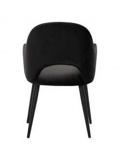 Westwing Collection Samt-Armlehnstuhl Rachel in Schwarz, B 56 x T 70 cm -Esszimmer Verkäufe Samt Armlehnstuhl Rachel in Schwarz 5