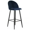 Westwing Collection Samt-Barstuhl Amy in Dunkelblau, B 45 x H 103 cm 2 Westwing Collection Samt-Barstuhl Amy in Dunkelblau, B 45 x H 103 cm -Esszimmer Verkäufe Samt Barstuhl Amy in Dunkelblau