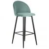 Westwing Collection Samt-Barstuhl Amy in Türkis, B 45 x H 103 cm -Esszimmer Verkäufe Samt Barstuhl Amy in Turkis