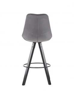 Samt-Barstühle Dima in Grau, 2 Stück, B 49 x H 112 cm -Esszimmer Verkäufe Samt Barstuhle Dima in Grau 2 Stuck 4