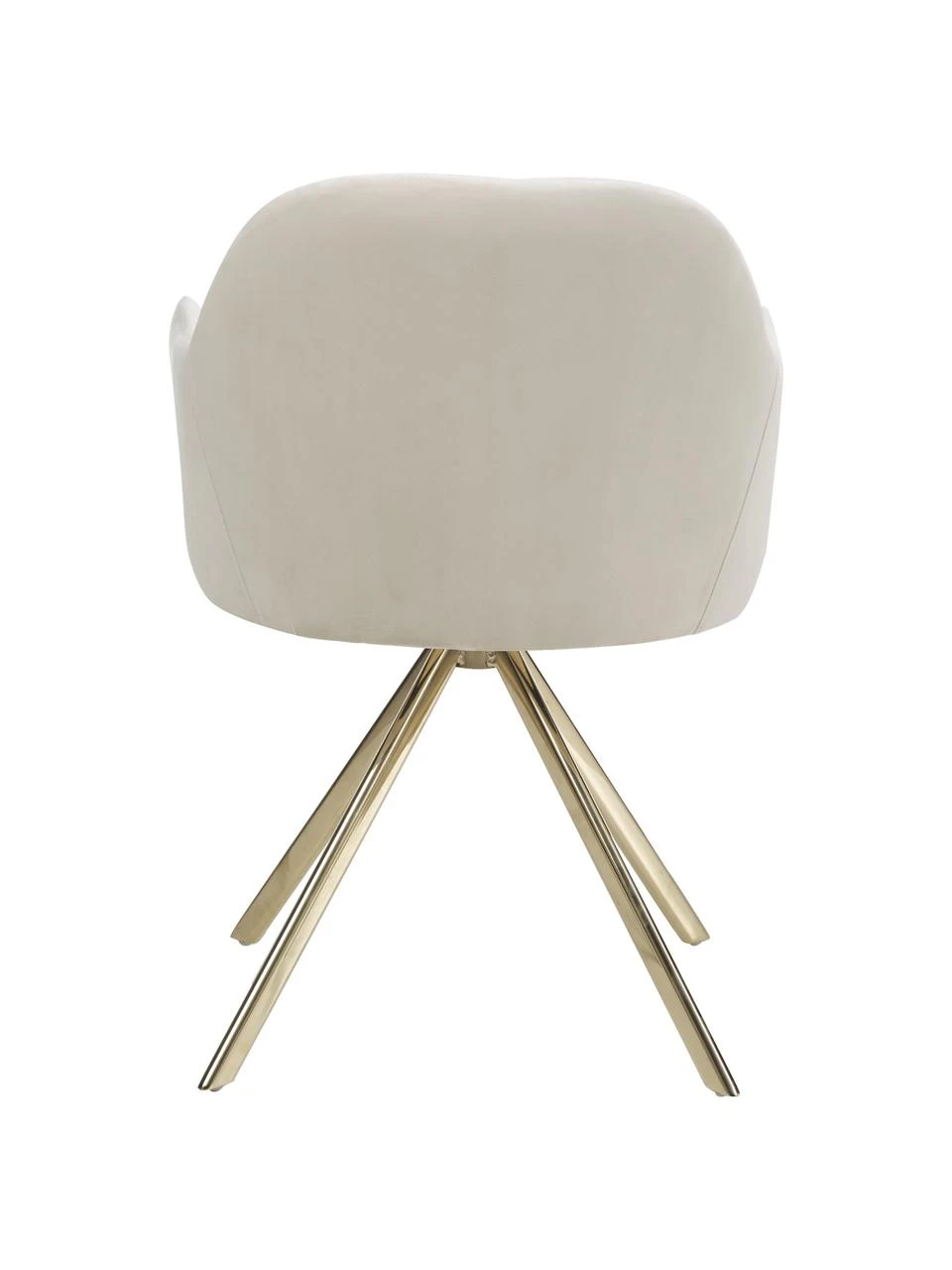 Westwing Collection Samt-Drehstuhl Lola mit Armlehne in Cremeweiß, B 58 x T 53 cm 8 Westwing Collection Samt-Drehstuhl Lola mit Armlehne in Cremeweiß, B 58 x T 53 cm – Bild 6