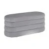 Westwing Collection Samt-Polsterbank Alto in Grau, B 110 x H 47 cm