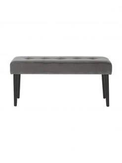 Samt-Polsterbank Glory in Dunkelgrau, B 95 x H 45 cm -Esszimmer Verkäufe Samt Polsterbank Glory in Dunkelgrau 3