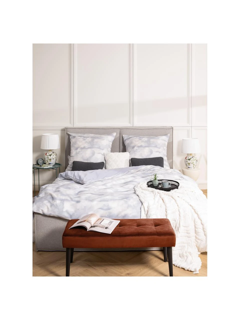 Samt-Polsterbank Glory in Rot, B 95 x H 45 cm 4 Samt-Polsterbank Glory in Rot, B 95 x H 45 cm – Bild 2