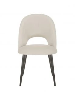 Westwing Collection Samt-Polsterstuhl Rachel in Beige, B 53 x T 57 cm -Esszimmer Verkäufe Samt Polsterstuhl Rachel in Beige 4