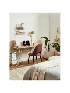 Westwing Collection Samt-Polsterstuhl Rachel in Braun, B 53 x T 57 cm -Esszimmer Verkäufe Samt Polsterstuhl Rachel in Braun 2