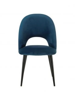 Westwing Collection Samt-Polsterstuhl Rachel in Dunkelblau, B 53 x T 57 cm 12 Westwing Collection Samt-Polsterstuhl Rachel in Dunkelblau, B 53 x T 57 cm -Esszimmer Verkäufe Samt Polsterstuhl Rachel in Dunkelblau 4