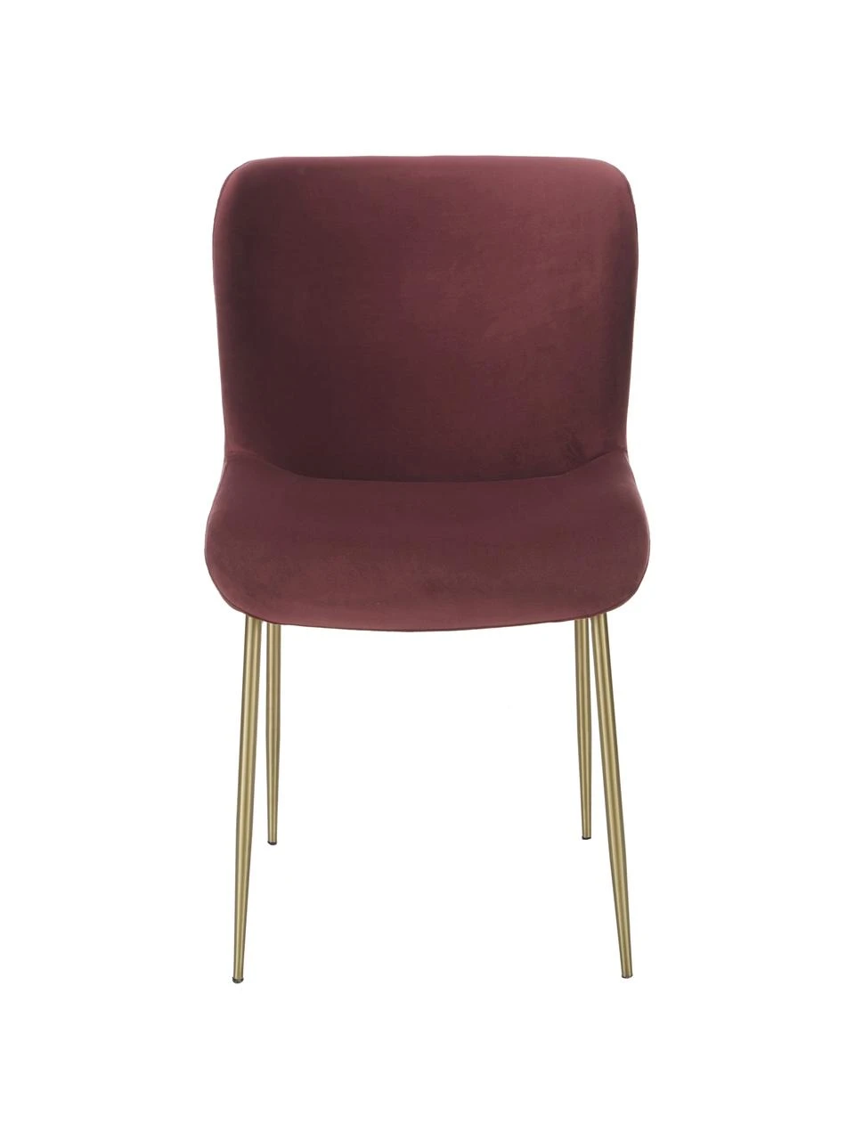 Westwing Collection Samt-Polsterstuhl Tess in Bordeaux, B 49 x T 64 cm 7 Westwing Collection Samt-Polsterstuhl Tess in Bordeaux, B 49 x T 64 cm – Bild 5