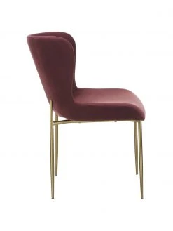 Westwing Collection Samt-Polsterstuhl Tess in Bordeaux, B 49 x T 64 cm 13 Westwing Collection Samt-Polsterstuhl Tess in Bordeaux, B 49 x T 64 cm -Esszimmer Verkäufe Samt Polsterstuhl Tess in Bordeaux 5