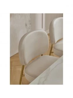 Westwing Collection Samt-Polsterstuhl Viggo, B 49 x T 66 cm -Esszimmer Verkäufe Samt Polsterstuhl Viggo 2