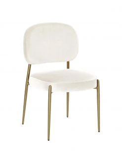 Westwing Collection Samt-Polsterstuhl Viggo, B 49 x T 66 cm