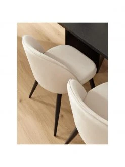 Westwing Collection Samt-Polsterstühle Amy in Cremeweiß, 2 Stück, B 51 x T 55 cm 10 Westwing Collection Samt-Polsterstühle Amy in Cremeweiß, 2 Stück, B 51 x T 55 cm -Esszimmer Verkäufe Samt Polsterstuhle Amy in Cremeweiss 2 Stuck 2