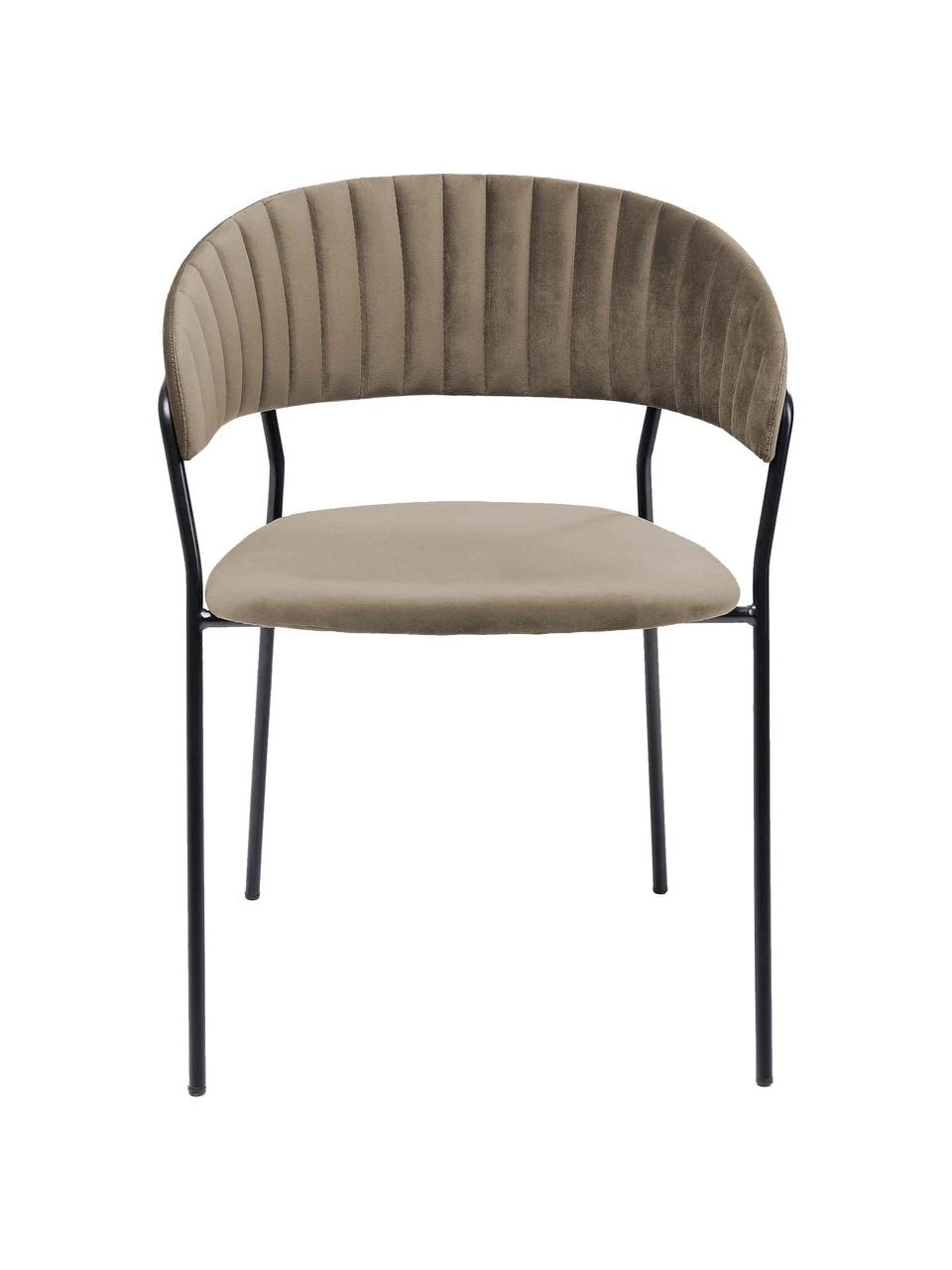 Kare Design Samt-Polsterstühle Belle in Braun, 2 Stück, B 57 x T 54 cm 3 Kare Design Samt-Polsterstühle Belle in Braun, 2 Stück, B 57 x T 54 cm