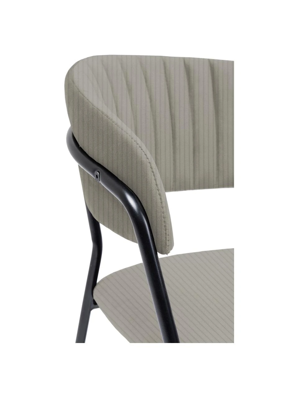 Kare Design Samt-Polsterstühle Belle in Grau, 2 Stück, B 57 x T 54 cm 7 Kare Design Samt-Polsterstühle Belle in Grau, 2 Stück, B 57 x T 54 cm – Bild 5