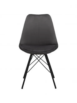 Samt-Polsterstühle Eris mit Metallbeinen, 2 Stück, B 49 x T 54 cm -Esszimmer Verkäufe Samt Polsterstuhle Eris mit Metallbeinen 2 Stuck 10