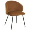 Westwing Collection Samt-Polsterstühle Luisa in Braun, 2 Stück, B 59 x T 59 cm -Esszimmer Verkäufe Samt Polsterstuhle Luisa in Braun 2 Stuck