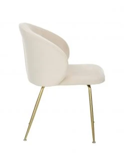 Westwing Collection Samt-Polsterstühle Luisa in Cremeweiß, 2 Stück, B 59 x T 59 cm -Esszimmer Verkäufe Samt Polsterstuhle Luisa in Cremeweiss 2 Stuck 4