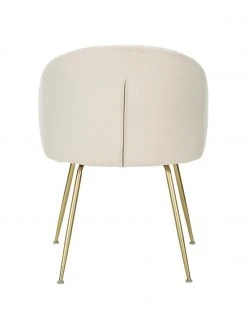 Westwing Collection Samt-Polsterstühle Luisa in Cremeweiß, 2 Stück, B 59 x T 59 cm -Esszimmer Verkäufe Samt Polsterstuhle Luisa in Cremeweiss 2 Stuck 5