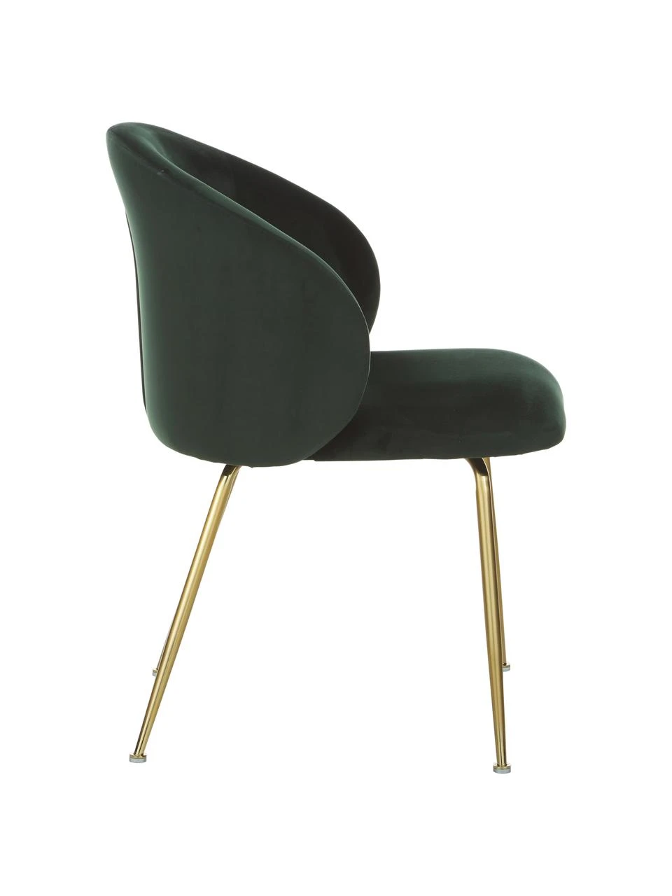 Westwing Collection Samt-Polsterstühle Luisa in Dunkelgrün, 2 Stück, B 59 x T 58 cm 7 Westwing Collection Samt-Polsterstühle Luisa in Dunkelgrün, 2 Stück, B 59 x T 58 cm – Bild 5