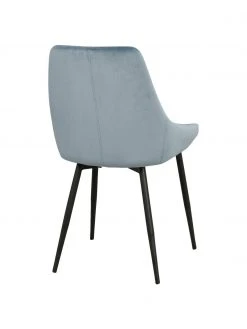 Rowico Samt-Polsterstühle Sierra in Blau, 2 Stück, B 49 x T 55 cm -Esszimmer Verkäufe Samt Polsterstuhle Sierra in Blau 2 Stuck 5