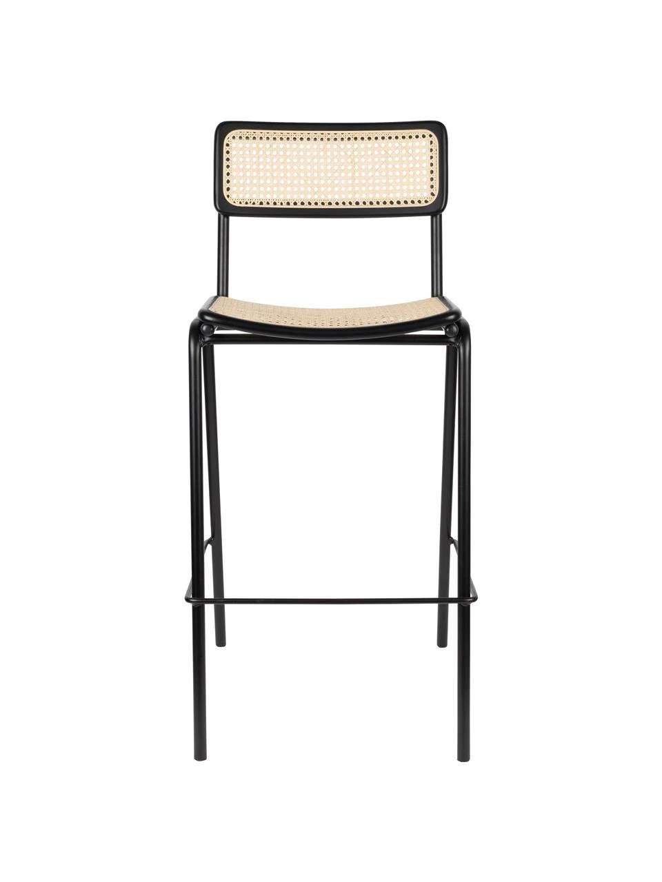 Zuiver Schwarzer Barstuhl Jort mit Wiener Geflecht, B 47 x H 106 cm 6 Zuiver Schwarzer Barstuhl Jort mit Wiener Geflecht, B 47 x H 106 cm – Bild 4