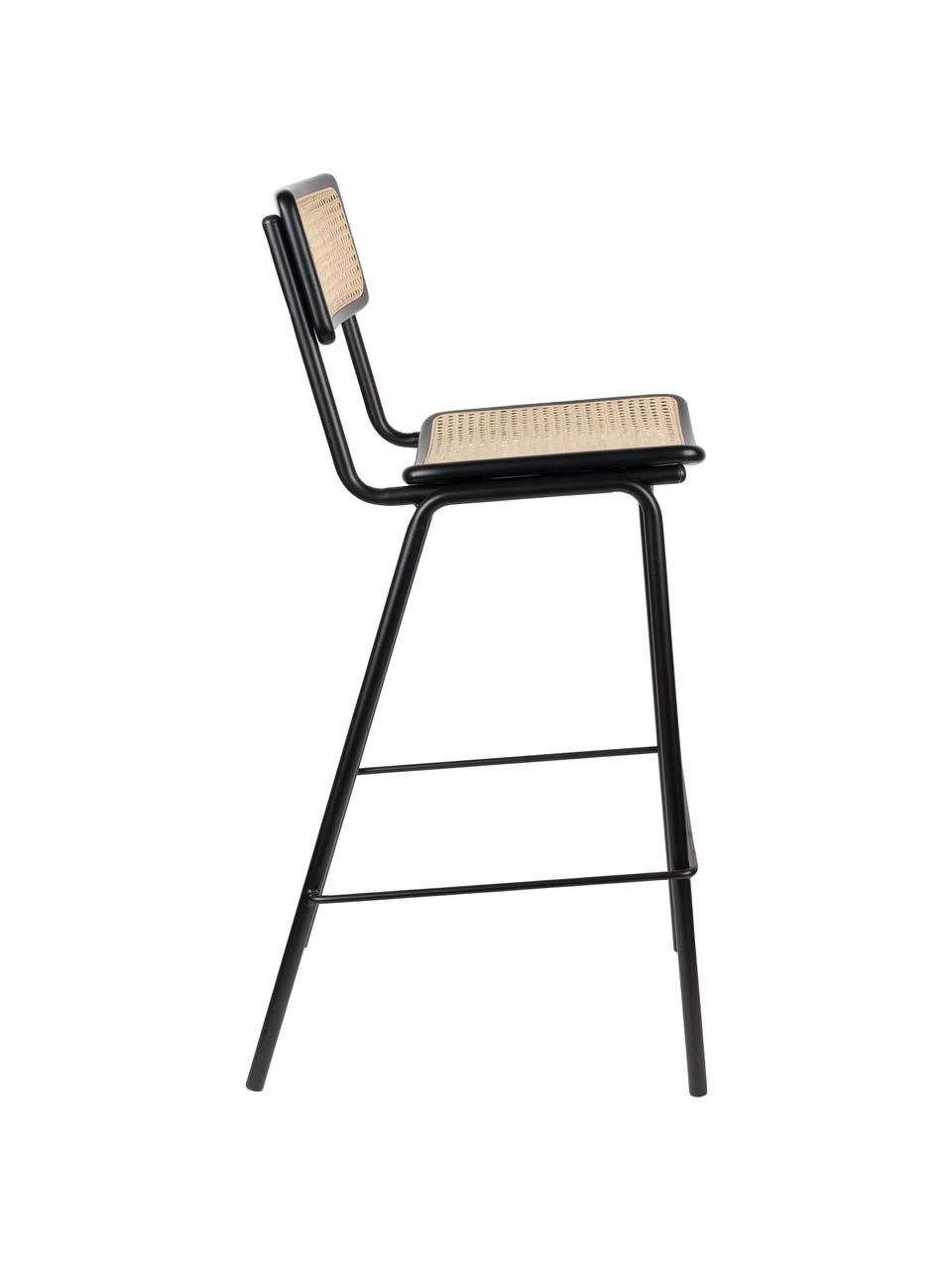 Zuiver Schwarzer Barstuhl Jort mit Wiener Geflecht, B 47 x H 106 cm 7 Zuiver Schwarzer Barstuhl Jort mit Wiener Geflecht, B 47 x H 106 cm – Bild 5