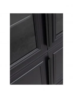 Schwarzer Vitrinenschrank Organize, B 110 x H 215 cm -Esszimmer Verkäufe Schwarzer Vitrinenschrank Organize 5