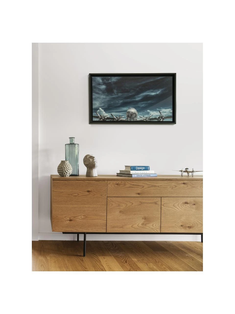 Sideboard Allure mit Schublade und Türen aus Eichenholzfurnier, B 200 x H 75 cm 4 Sideboard Allure mit Schublade und Türen aus Eichenholzfurnier, B 200 x H 75 cm – Bild 2