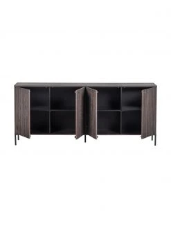 Sideboard Avourio mit geriffelter Front aus Eschenholz, 4-türig, B 200 x H 85 cm -Esszimmer Verkäufe Sideboard Avourio mit geriffelter Front aus Eschenholz 4 turig 4