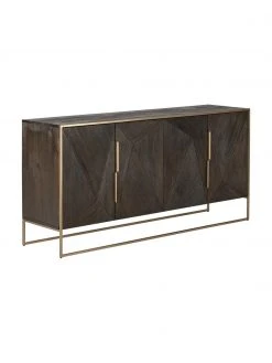 Westwing Collection Sideboard Harry mit Türen aus massivem Mangoholz, B 175 x H 85 cm