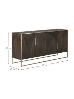 Westwing Collection Sideboard Harry mit Türen aus massivem Mangoholz, B 175 x H 85 cm -Esszimmer Verkäufe Sideboard Harry mit Turen aus massivem Mangoholz 3