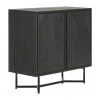Westwing Collection Sideboard Luca aus Massivholz in Schwarz, B 90 x H 83 cm