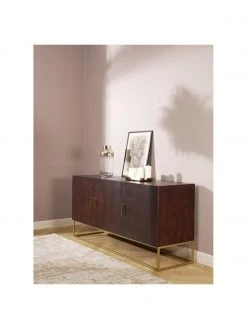 Westwing Collection Sideboard Lyle mit Türen aus massivem Mangoholz, B 150 x H 72 cm -Esszimmer Verkäufe Sideboard Lyle mit Turen aus massivem Mangoholz 2