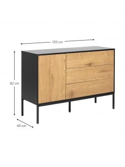 Sideboard Seaford aus Holz und Metall, B 120 x H 82 cm -Esszimmer Verkäufe Sideboard Seaford aus Holz und Metall 2