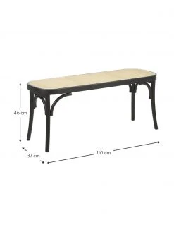 Westwing Collection Sitzbank Franz mit Wiener Geflecht, B 110 x H 47 cm -Esszimmer Verkäufe Sitzbank Franz mit Wiener Geflecht 2