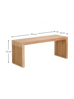 Sitzbank Rib aus Teakholz, B 104 x H 43 cm -Esszimmer Verkäufe Sitzbank Rib aus Teakholz 3