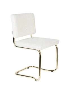 Zuiver Teddy-Freischwinger Kink in Weiß, B 48 x T 48 cm