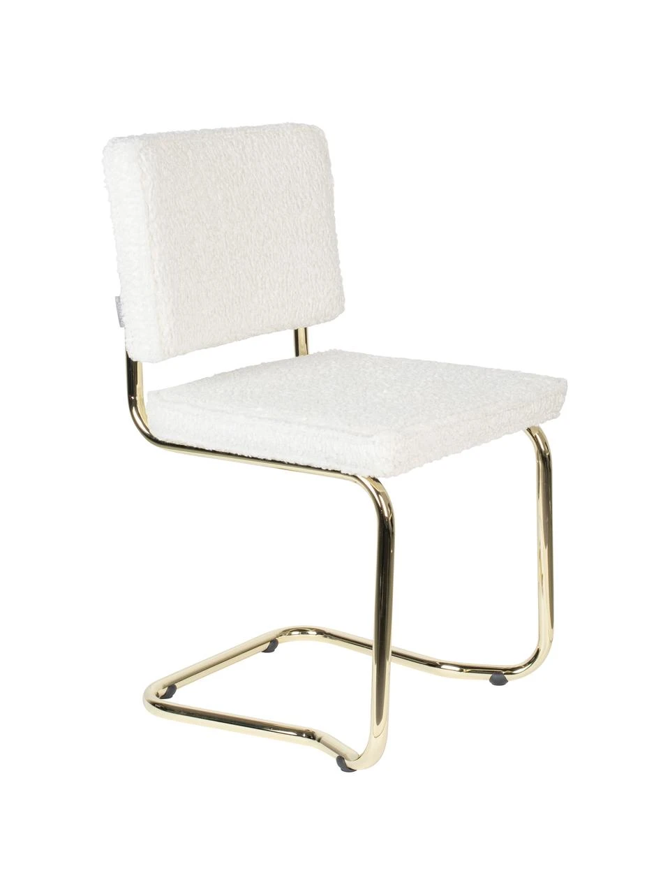 Zuiver Teddy-Freischwinger Kink in Weiß, B 48 x T 48 cm 3 Zuiver Teddy-Freischwinger Kink in Weiß, B 48 x T 48 cm