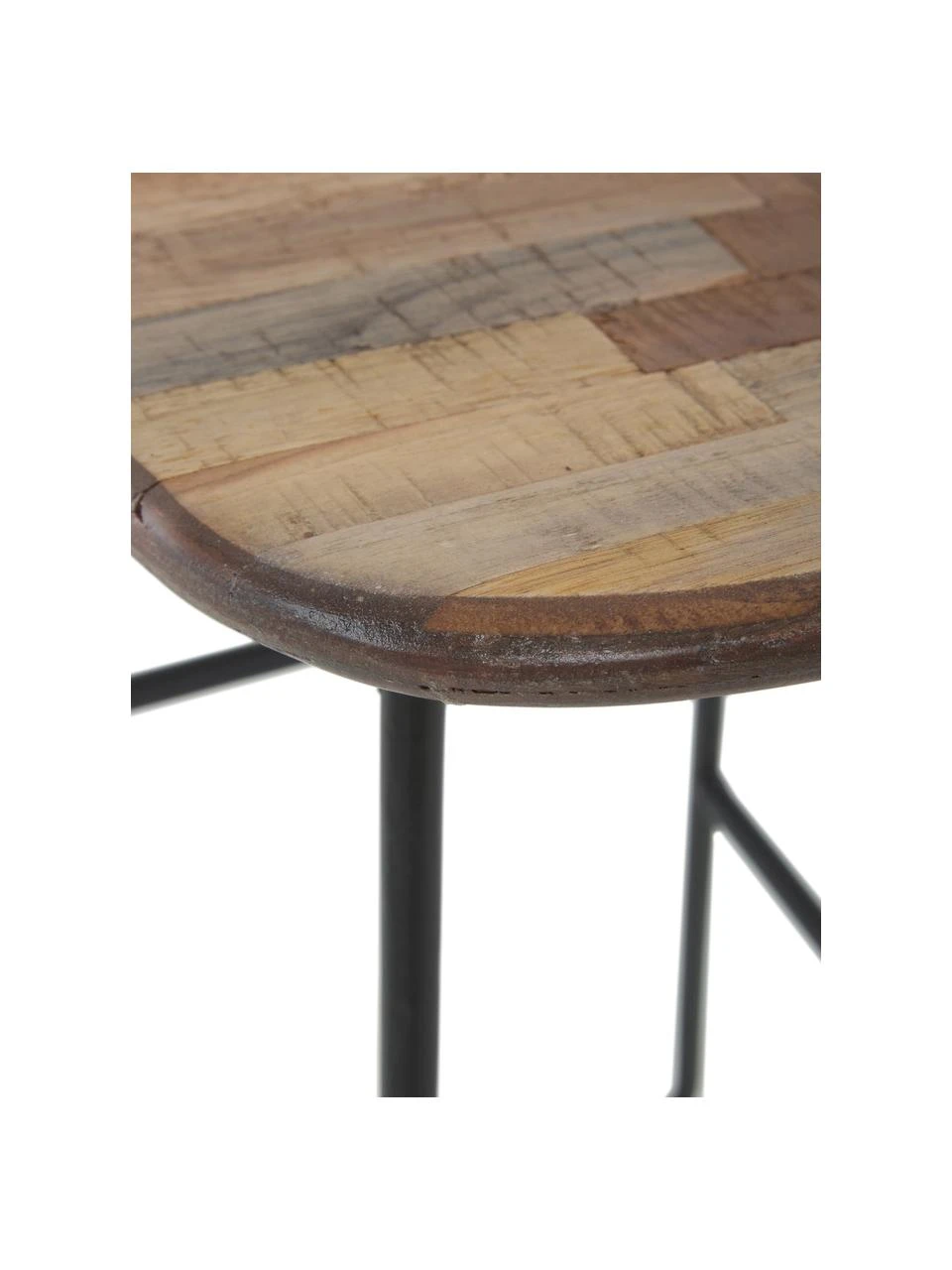 Thekenhocker Tangle aus Teakholz und Metall, B 40 x H 65 cm 8 Thekenhocker Tangle aus Teakholz und Metall, B 40 x H 65 cm – Bild 6